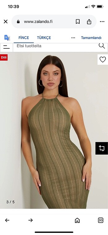 xs Beden haki Renk Guess sıfır elbise