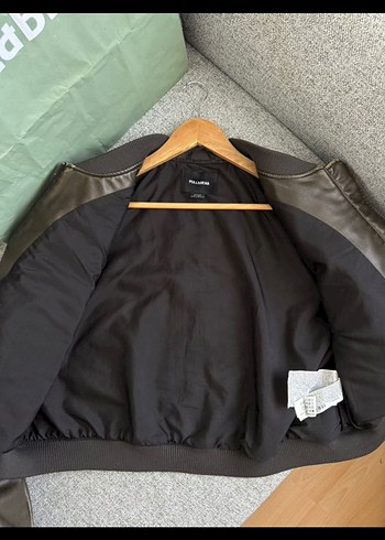 Pull and bear  Bel Detaylı Deri Ceket - Görsel 3