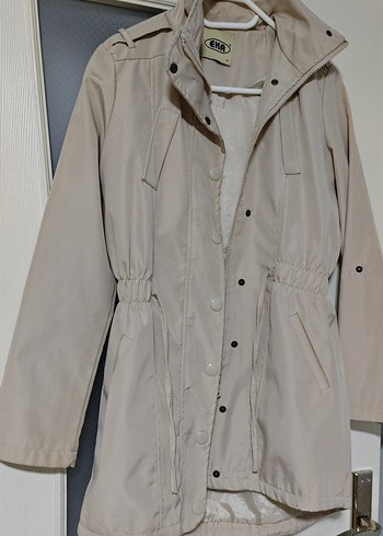 Bej Düğmeli Midi Kaban - Görsel 3