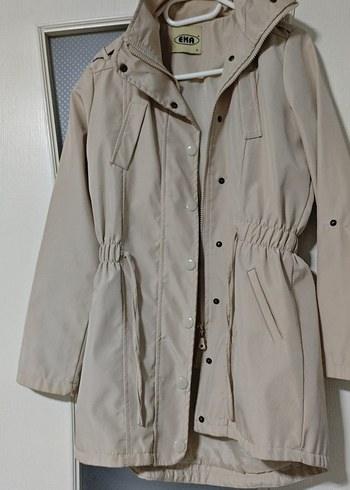 Bej Düğmeli Midi Kaban - Görsel 2