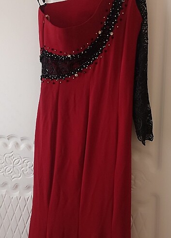 Lancome Marka abiye elbise kırmızı 