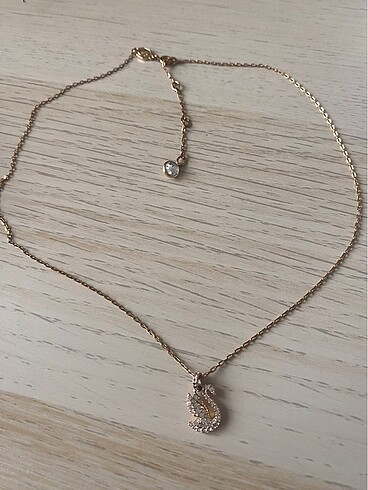  Beden altın Renk Swarovski Iconic Swan Kolye
