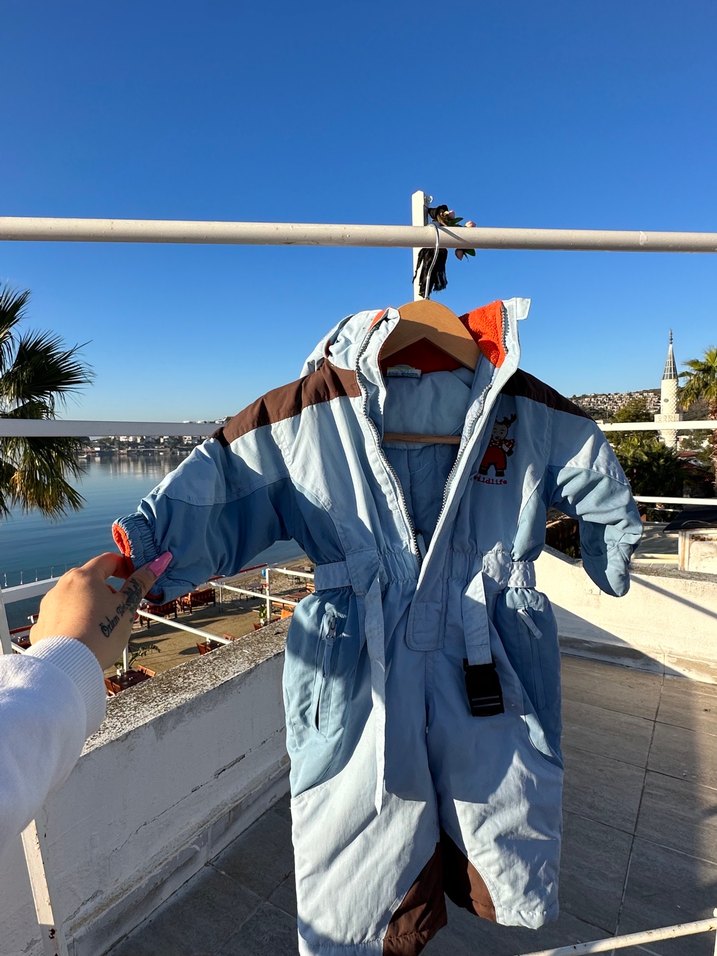 Mavi Gri Bebek Erkek Kayak Tulumu - Görsel 2