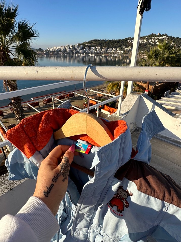 Mavi Gri Bebek Erkek Kayak Tulumu - Görsel 3