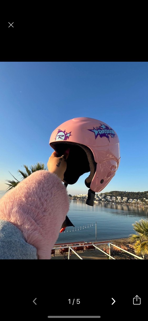 Pembe Puflu Street Style Motosiklet Kaskı - Görsel 2