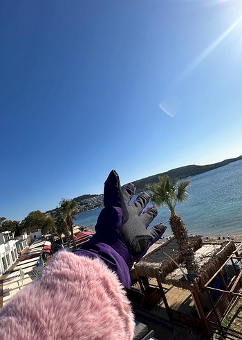 Kadın Mor Goth Tarzı Sıcak Eldiven - Görsel 7