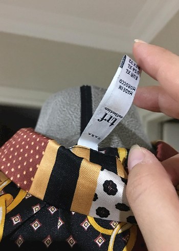 Zincir Desenli Uzun Kollu Kadın Gömlek - Görsel 5