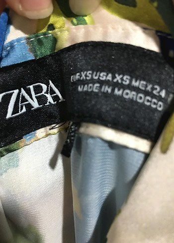 Mavi Batik Desenli V Yaka Kadın Gömlek - Görsel 6