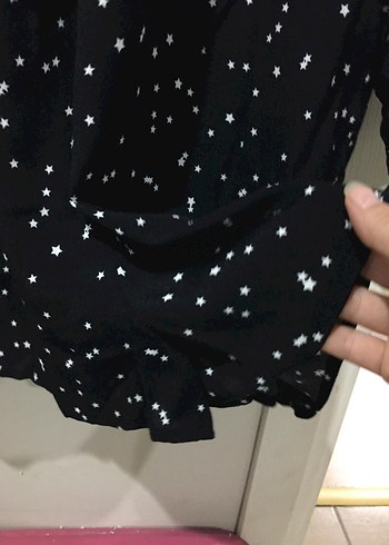 Kadın Siyah Puantiyeli Kısa Tulum Elbise - Görsel 3