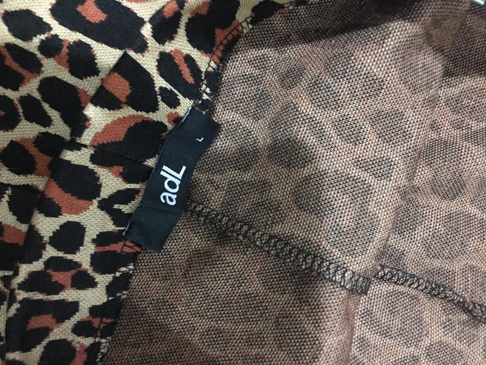 Düğmeli Leopar Desenli Kadın İspanyol Paça Pantolon - Görsel 4