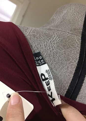 Bordo Kısa Sıkı Elbise - Görsel 5