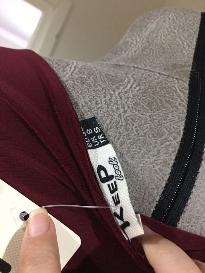 Bordo Kısa Sıkı Elbise - Görsel 5