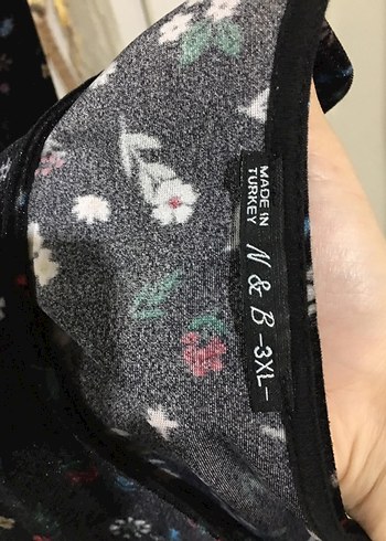 Kadın Siyah Desenli Günlük Elbise - Görsel 6