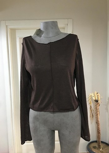 Kahverengi Kadın Bluz - Görsel 2