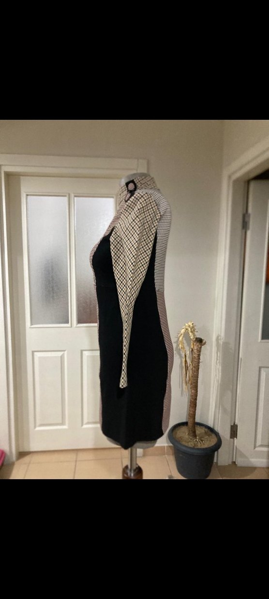 Bej Yılan Desenli Mini Elbise - Görsel 5