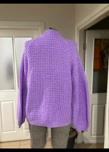 Mor Örgü Salaş Hırka - Görsel 4