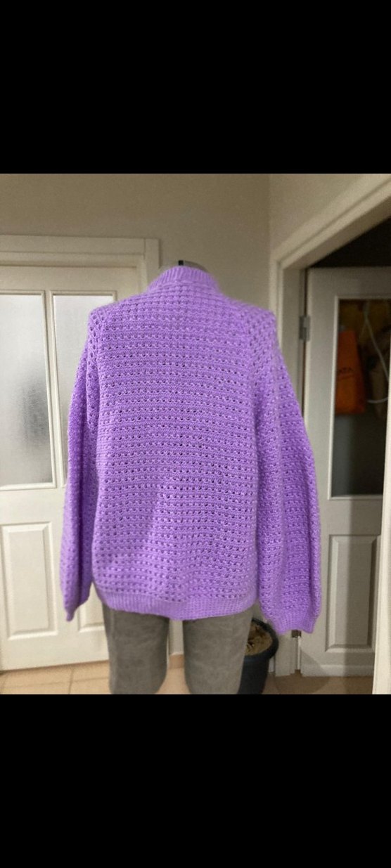 Mor Örgü Salaş Hırka - Görsel 4