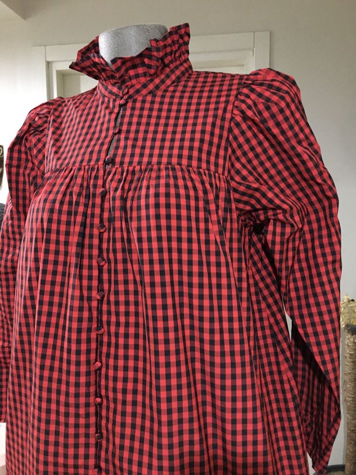 Bordo Kareli Midi Elbise - Görsel 5