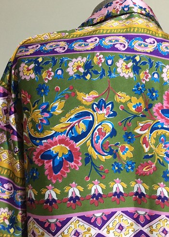 Bohem Desenli Uzun Kollu Kadın Gömlek - Görsel 7