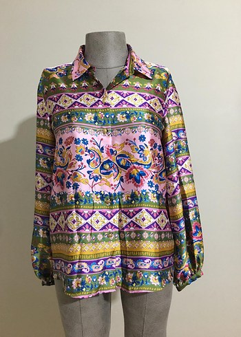 Zara Bohem Desenli Uzun Kollu Kadın Gömlek