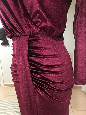 Kadife elbise - Görsel 8