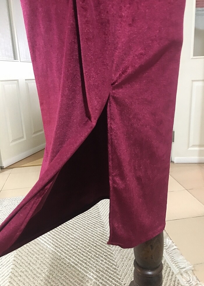 Kadife elbise - Görsel 3