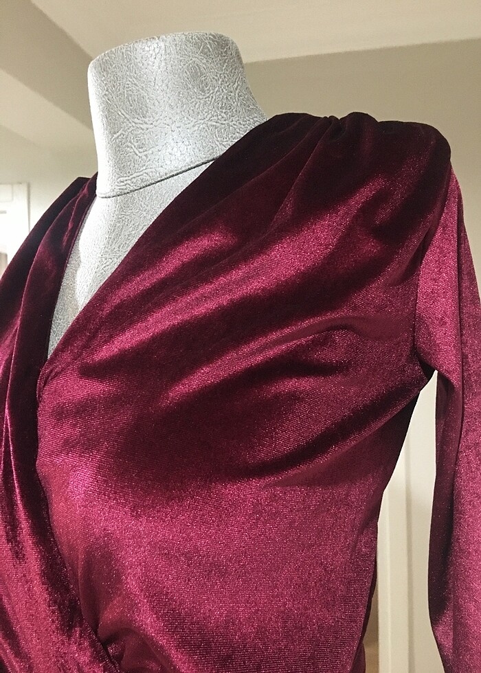 Kadife elbise - Görsel 4