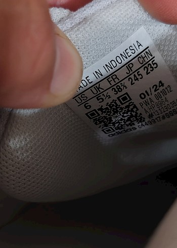 Beyaz Erkek Çocuk Spor Ayakkabı Velcro 38.5 numara - Görsel 2