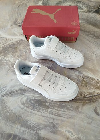 Beyaz  Spor Ayakkabı Cırt Cırtlı - Görsel 2