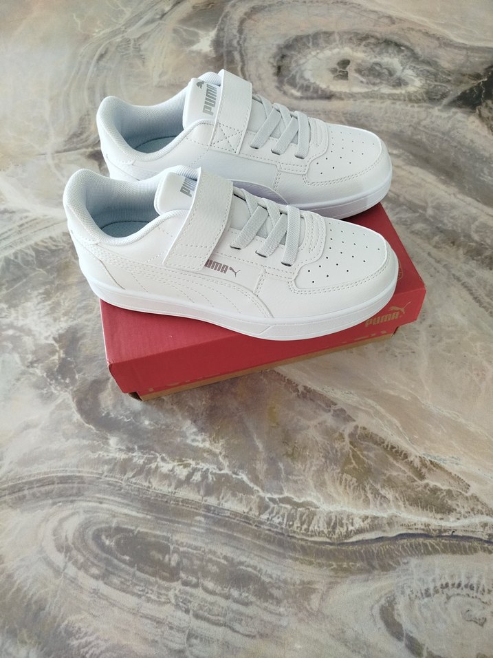 Beyaz  Spor Ayakkabı Cırt Cırtlı - Görsel 3