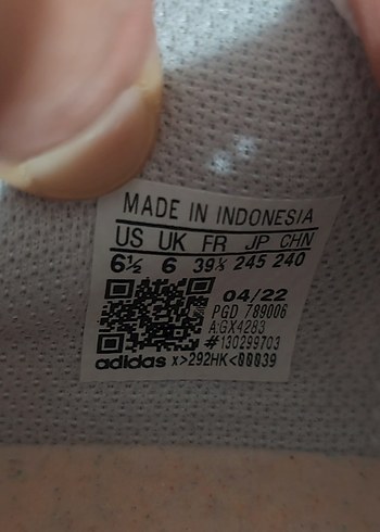 Adidas Beyaz Mavi Bağcıklı Spor Ayakkabı 39.5  numara - Görsel 5