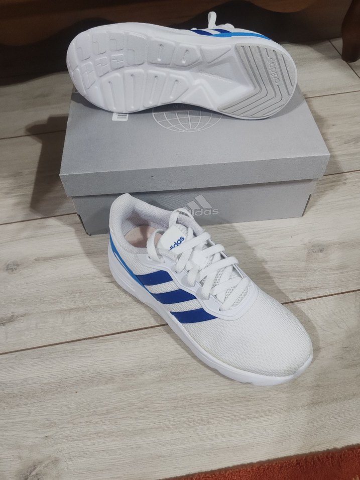 Adidas Beyaz Mavi Bağcıklı Spor Ayakkabı 39.5  numara - Görsel 2