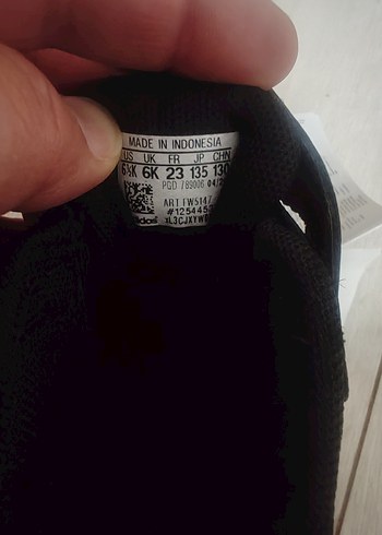 Kız Çocuk Siyah Spor Ayakkabı Velcro 23 numara - Görsel 3