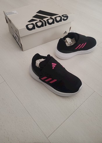 Kız Çocuk Siyah Pembe Adidas Spor Ayakkabı 25.5 numara - Görsel 2