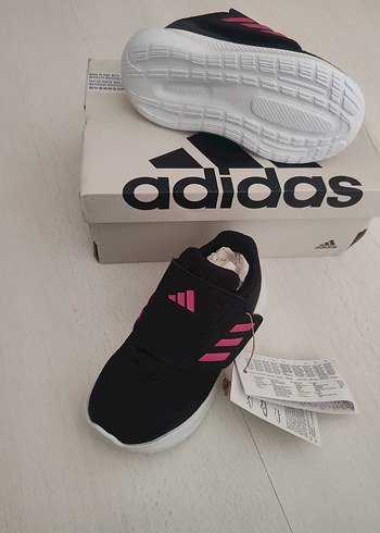 Kız Çocuk Siyah Pembe Adidas Spor Ayakkabı 25.5 numara - Görsel 3