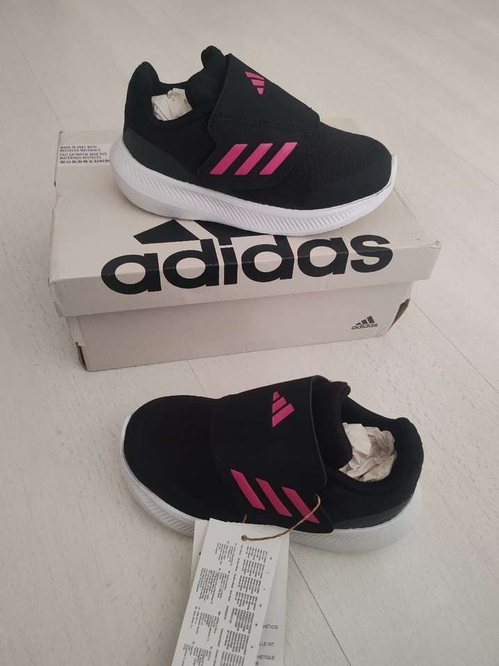 Kız Çocuk Siyah Pembe Adidas Spor Ayakkabı 25.5 numara - Görsel 4