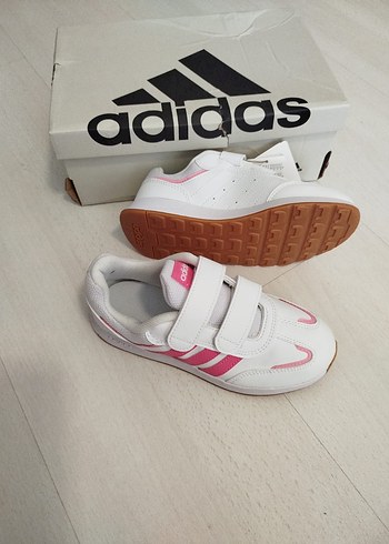 Kız Çocuk Beyaz Pembe Adidas Spor Ayakkabı - Görsel 2