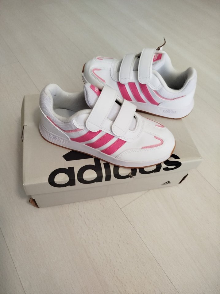 Kız Çocuk Beyaz Pembe Adidas Spor Ayakkabı - Görsel 3