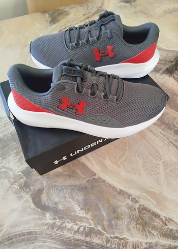 Under Armour Gri Kırmızı Erkek Spor Ayakkabı - Görsel 4