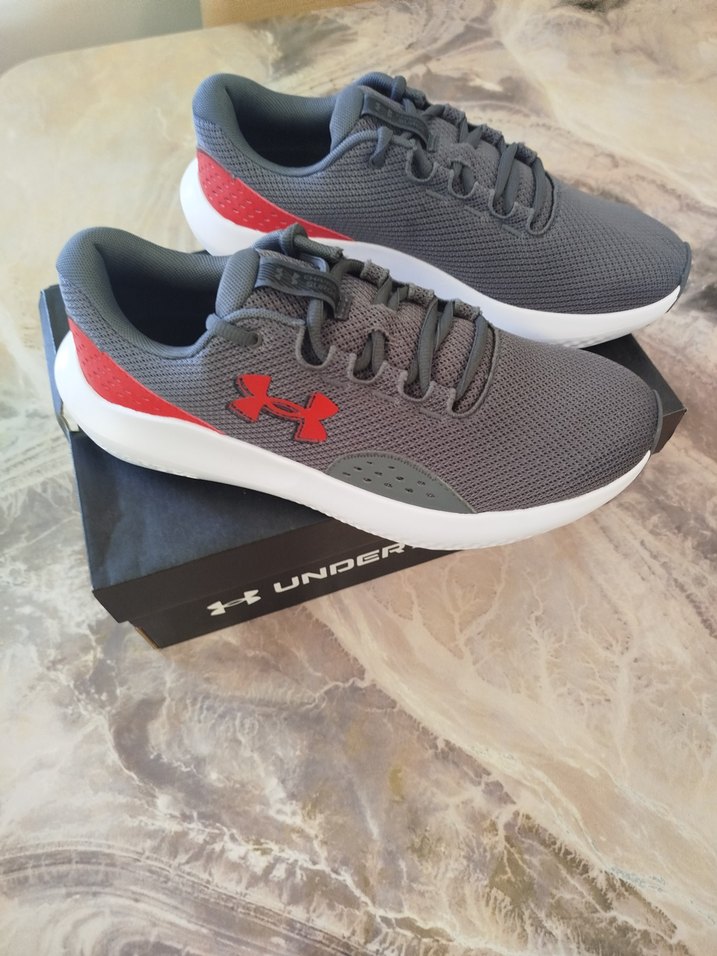 Under Armour Gri Kırmızı Erkek Spor Ayakkabı - Görsel 3