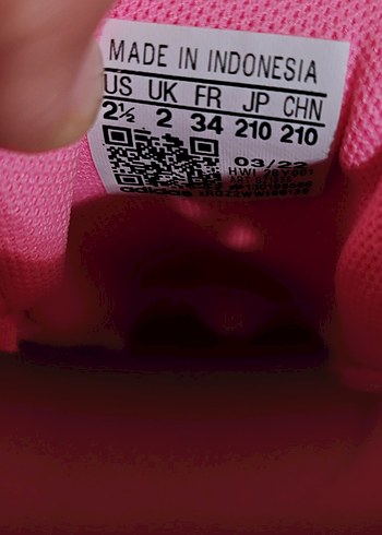 Kız Çocuk Pembe Cırtlı Spor Ayakkabı 34 numara - Görsel 2