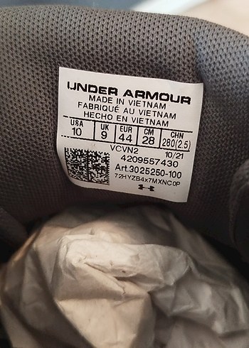 Under Armour Gri Erkek Spor Ayakkabı - Görsel 7