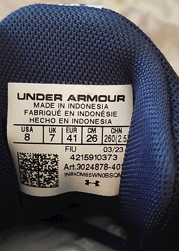 Under Armour Erkek Lacivert Spor Ayakkabı - Görsel 7