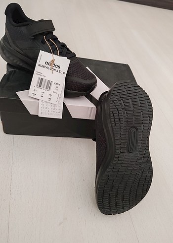 Erkek Çocuk Siyah Spor Ayakkabı Velcro 30.5 numara - Görsel 5