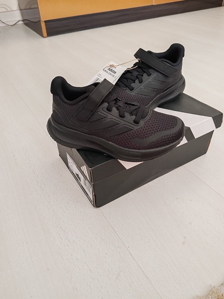 Erkek Çocuk Siyah Spor Ayakkabı Velcro 30.5 numara - Görsel 4