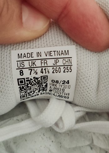 Kırmızı Şeritli Beyaz Erkek Spor Ayakkabı 41.5 numara - Görsel 3