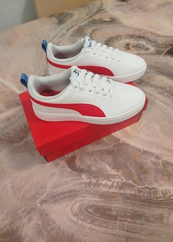 Beyaz Puma Renkli Detaylı  Spor Ayakkabı - Görsel 2