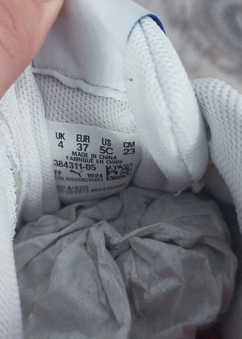 Beyaz Puma Renkli Detaylı  Spor Ayakkabı - Görsel 6