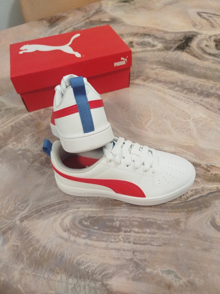 Beyaz Puma Renkli Detaylı  Spor Ayakkabı - Görsel 5