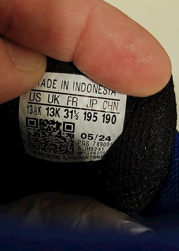 Erkek Çocuk Adidas Mavi Cırtlı Sneakers 31.5 numara - Görsel 5